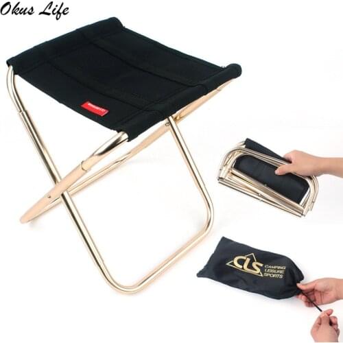 New Lightweight Portable Folding Outdoor Fishing Chair Camping Seat Oxford Cloth Aluminium Fishing Chair Picnic BBQ Beach Chairs