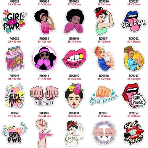 New Lovely Girl Power Cartoon Flatback Planar Resin Printed for Hair Bows Crafts 30pcs/lot R0903