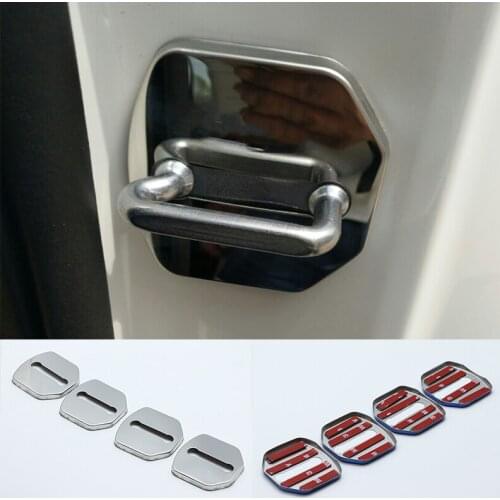 Excellent Stainless Steel Door Lock Buckle Protective Cover Auto Case For Ford Mustang 2015 2016 2017 2018 Car Styling
