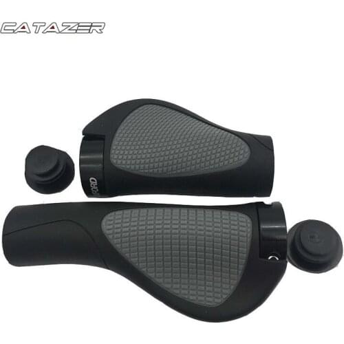 Mountain Bike Grips Folding Bike Grip Bicycle Handlebar Parts Cycling Accessories Rubber Bar End 130mm+95mm Length Bicycle Grips