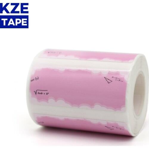 Kze Pink Note Cute Thermal Label Roll 50*20mm New Typeable Washi Tape lovely mark sticker for EQ11 mini thermal label printer