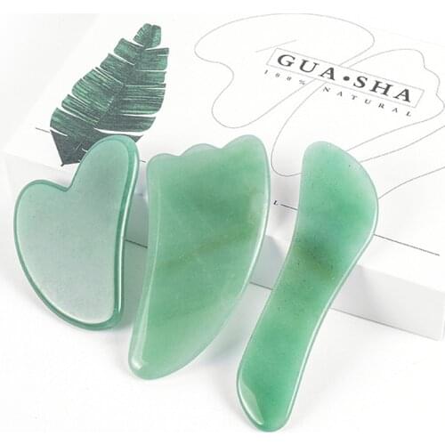 Natural Jade Gua Sha Scraper Board Massage Guasha Stone Face Neck Skin Lifting Massage Wrinkle Remover Beauty Spa Relax Care