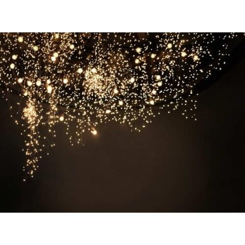 TR Muslin Backdrop Dropping Star Rain Solid Brown Backdrop Night View for Wedding Background Photo Studio Vinyl Backgrounds