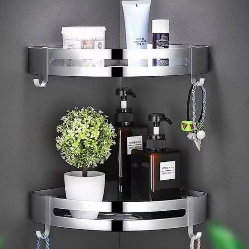 Triangular Bathroom Storage Rack, Towel Storage, No Drilling, Wall Hanger