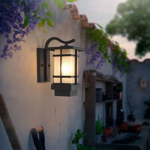 Outdoor wall lamp outdoor lamps and lanterns of waterproof aluminum retro balcony contracted rooftop terrace wall lamp