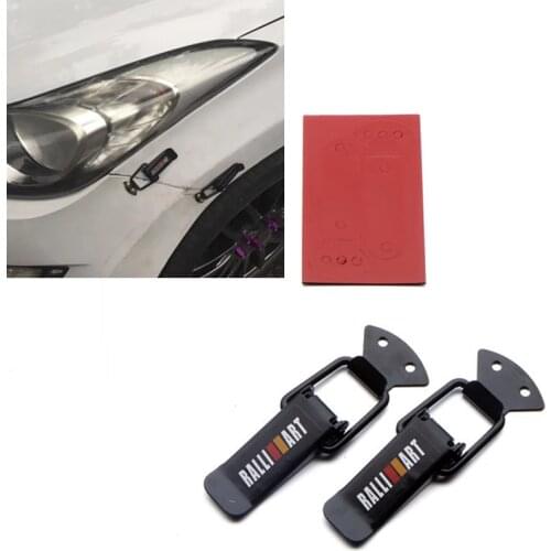 CHIZIYO 1 Set Auto Universal Bumper Security Hook Lock Clip Kit Clip Hasp For Racing Car Truck Hood Quick Release Fasteners