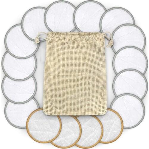 16pcs/set Cotton Rounds Reusable Chemical Free Cotton Pad Washable Makeup Remover Cotton Pad For Sensitive Skin Daily Cosmetics