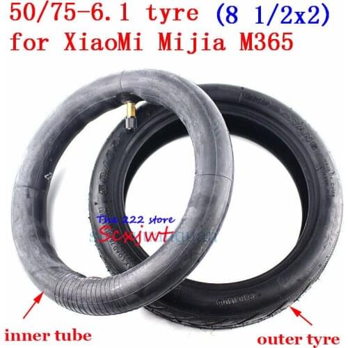 50/75-6.1 For Xiaomi Mijia M365 Electric Scooter outer Tire Upgraded Inflatable Tyre 8 1/2X2 Tube Tire Replacement Inner Camera