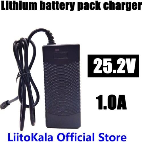 HK LiitoKala High quality 25.2V 1A battery pack charger Electric vehicles dedicated charger 24V 1A Polymer 18650 charger