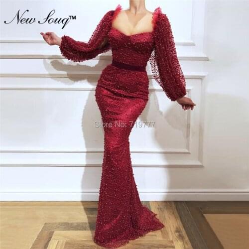 Beaded Arabic Sexy Evening Dresses Robe De Soiree Aibye Mermaid Prom Pageant Gowns For Weddings Abendkleider 2019 Party Dress