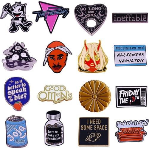 Friends TV Sofa Hard Enamel Pins Anime Brooches Women Men Lapel Badges Backpack Collar Fashion Jewelry Gifts For Kids Friend