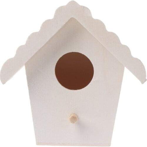 1 Pc Bird Nest Natural Wood House Round Shaped Parrot Wall Mounted Hanging Nest Pet Supplies