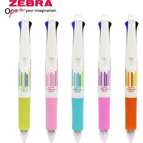 1pcs Limited Zebra B4SA1-A4 Stripe Multifunction 0.7 Four-color Ballpoint Pen +0.5 Automatic Pencil Office & School Supplies