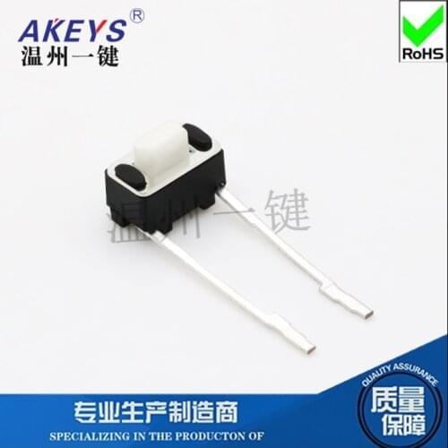 10PCS TS-B023 3*6*5H Tact switch side insert side 2 pin 90 degrees push button switch with hook