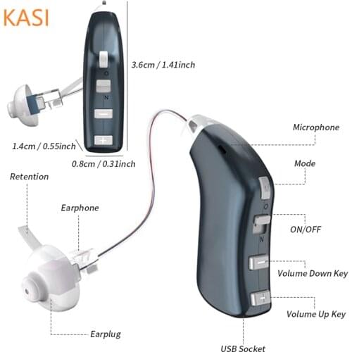 16 channel Rechargeable Digital Hearing Aid Severe Loss Invisible BTE Ear Aids High Power Amplifier Sound Enhancer For Deaf