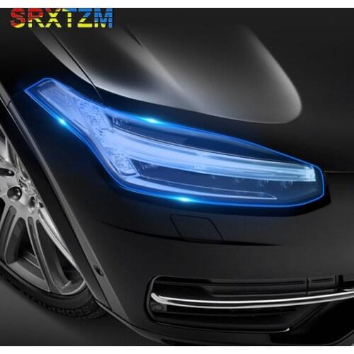 2PCS Car Headlight Protective Transparent Restoration TPU Film For Volvo XC60 XC90 XC40 V90 V60 S60 S90 Car Sticker