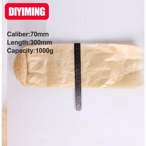 3 PCS Sausage Casing Sausage Stuffer Width 110mm Diameter 70mm Length 300mm Salsam Packing Home DIY Big Ham Sausage Shell Cover