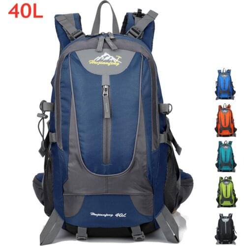 40L Hiking Travel Backpack Outdoor Sports Waterproof Nylon Rucksack Men Women Camping Climbing Bag Large Capacity Tactical Bags