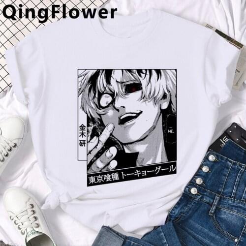 Anime Tokyo Ghoul Manga Kaneki Ken men vintage harajuku kawaii 2021 white t shirt harajuku clothes top tees streetwear kawaii