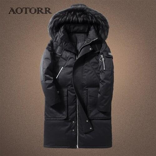 Aotorr Men's Long Down Jackets