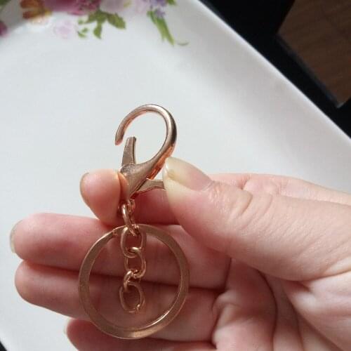 Hot 50pcs 30mm Key Ring Popular Classic Plated Lobster Clasp Key Hook Chain Jewelry Diy Making For Keychain Accessories