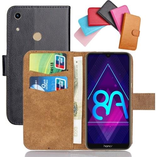 For Huawei Honor 8A Pro Case 6.09" 6 Colors Flip Fashion Soft Leather Crazy Horse Exclusive Phone Cover Cases Wallet Funda Coque