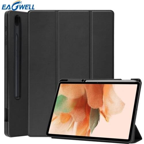 Case for Samsung Galaxy Tab S7 FE 12.4 inch 2020 Tri-folding Smart Magnetic Tablet Cover for Samsung S7 Lite SM-T730 SM-T735