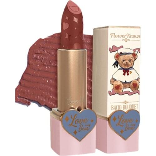 Flower Know Lipstick Moisturizing White Matte Plain Face Commuting Complexion Improvement Lasting
