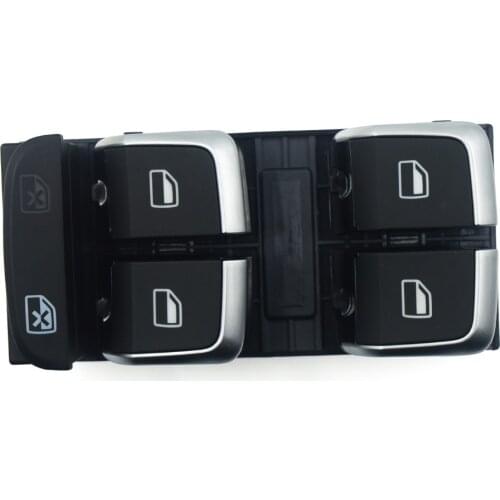 For 2007- For Audi A4 B8 Audi A4 Allroad Avant Audi Q5 8R Audi Q3 8U Chrome Power Electric Window Control Switch Button