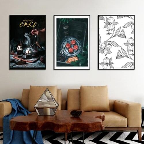 Jane Ou Delicious Pastry Dessert Print HD Poster Canvas Painting High-end Delicious Pastry Dessert Shop Decorative Painting