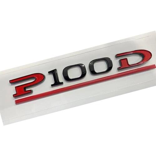 Red Glossy Black P100D Letter Emblem Badge 3D Logo Sticker For Tesla Model X S Y Car Exterior Accessories Car Sticker