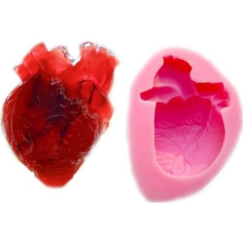 Heart Mold Cake Mold Baking Molds Silicone Fondant Mould for Making Soaps Chocolate Resin Clay Moulds 3D Heart Shaped Halloween