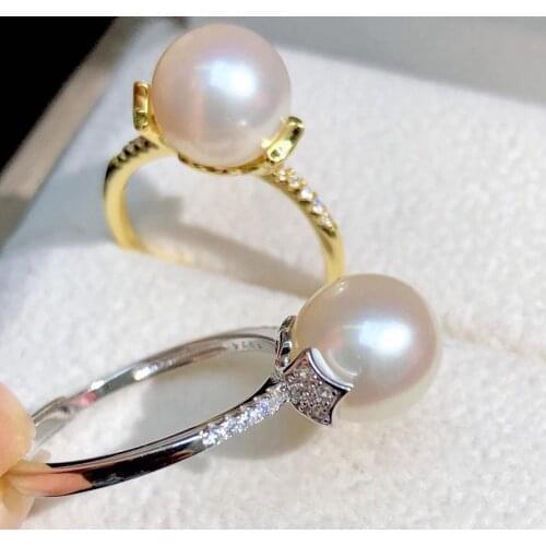 Hot New Style 925 Sterling Silver Adjustable Ring Settings Findings Mountings Parts for Pearl Corals Jade Crystal, 5pcs/lot