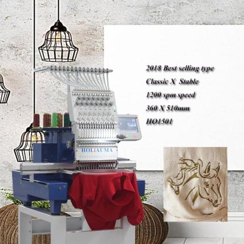 HOLiAUMA low price industrial sale Commercial Industrial single1 head home Embroidery Machine for Kenya/pakistan Price for Sale