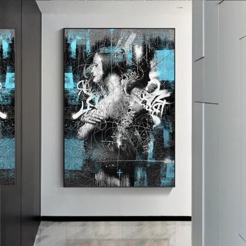 Sexy Woman Abstract Canvas Painting Character Wall Art Posters and Prints Cuadros for European Classical Room Decoration