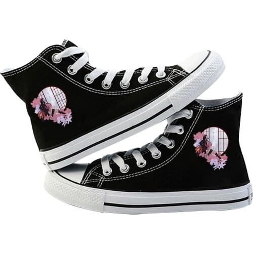 Unisex Anime Cartoon Kamado Tanjirou Kamado Nezuko Casual Canvas Shoes plimsolls Flats duck shoes Sneakers