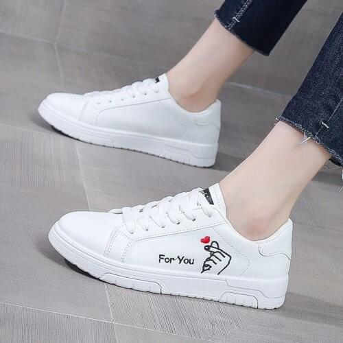 Autumn Women White Shoes Stitch Design Anti-slip Sneakers All Match Flat Soled Sports Leisure Student Fashion Walking Shoes New