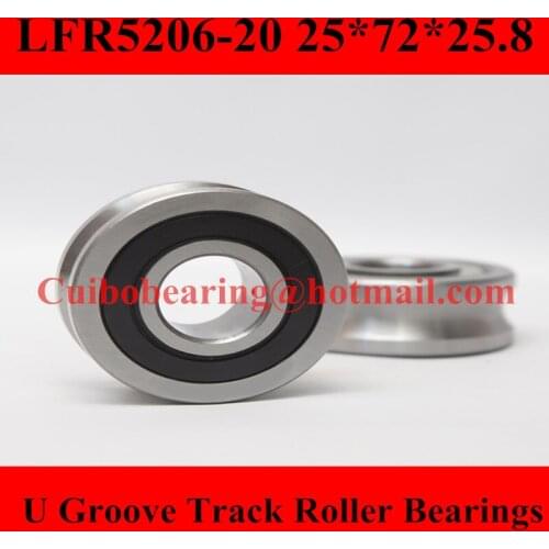 LFR5206-20 NPP Groove Track Roller Bearings LFR5206 size:25*72*25.8mm