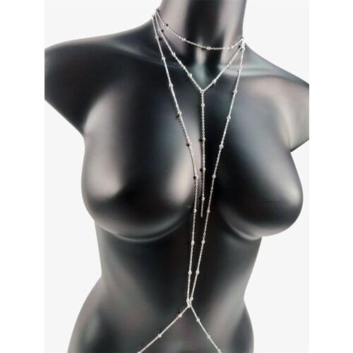 Fashion Body Jewelry Belly Chain Chest Chain Punk Sexy Bikinis Bra Goth for Women Beach Accessories Summer Luxury Wholesale Gift