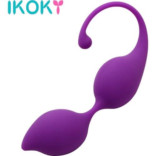 IKOKY Vagina Tight Exercise Ball Clitoris Stimulator Ben Wa Ball Adult Games Vaginal Train G-Spot Kegel Ball Sex Toys for Women