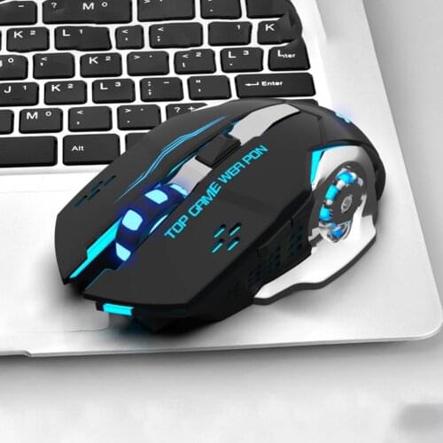 2021 Wireless Rechargeable Mouse USB 2400DPI Computer Silent Mouse LED Backlit Ergonomic Gaming Noiseless Mause For Laptop PC