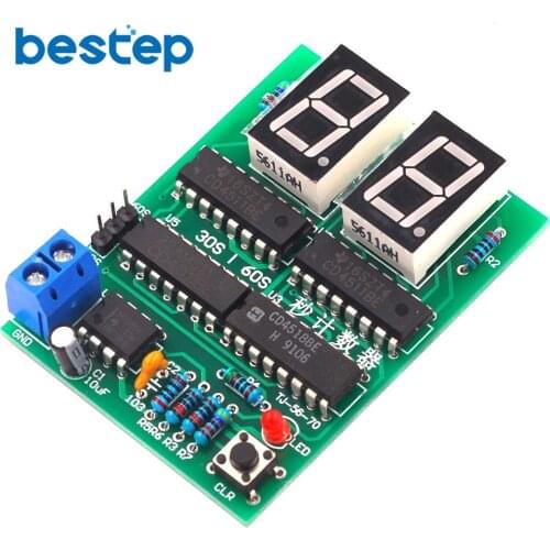 30-60 Second Counter 30-60S Timer Simple Stopwatch Digital Electronic Technology Training Kit