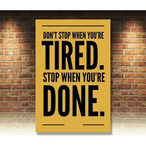 Dont Stop When Your Tired, Retro Replica Vintage Style Metal Tin Sign Gift 8X12