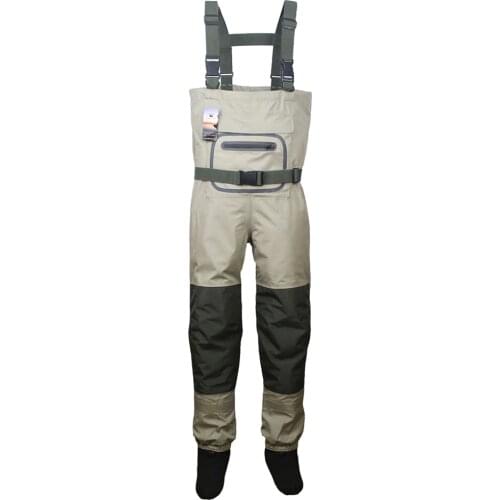 Fly Fishing Waterproof Breathable Waders Neoprene Stocking Foot Chest Waders for Men and Women