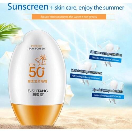 Whitening Sunscreen SPF 50+ Moisturizing Isolation Anti-UV Facial Body Care Prevents Skin Damage Protective Cream TSLM1
