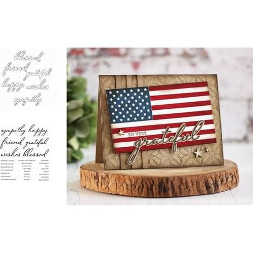 Wishes English Alphabet New Metal Cutting Dies Stamps Scrapbook Dariy Decoration Stencil Embossing Template DIY Maker Albums