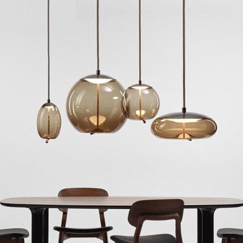 Nordic simple postmodern restaurant glass chandelier art bedside bedroom exhibition hall bar bar bar designer Chandelier