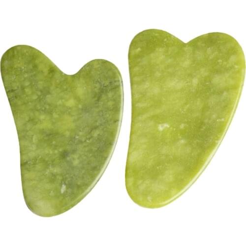 Natural Jade Stone Gouache Scraper Gua Sha Massage Tools For Body Meridian Scrapping Face Lifting Slimming Skin Detox Beauty