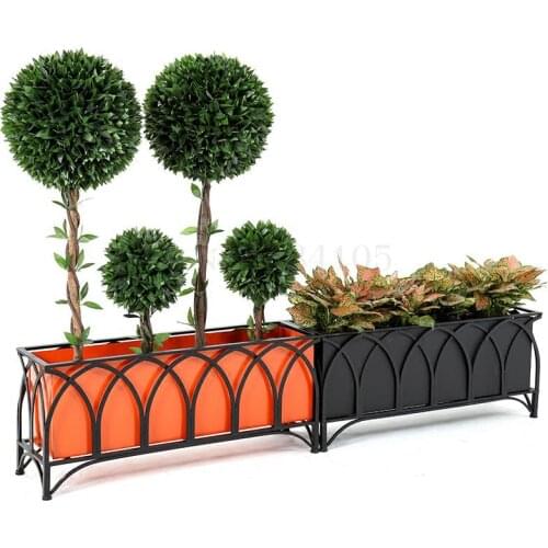 Outdoor Square Falling Subway Art Flower Box Flower Stand Planting Flower Frame Flower Gardening Flower Box Flower Pot