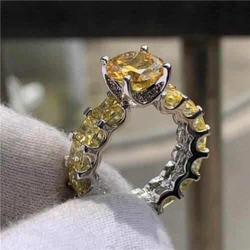 Vintage Promise Rng Princess cut Diamond Cz 925 Sterling silver Engagement Wedding Band Rings for women men Party Jewelry